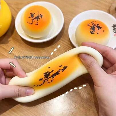 1pc Simulated Steamed Bun Slow Rebound Decompression Vent Toy, Anxiety Relief Party Favor, Soft Slow Rising Toy - Valentine's Day Gift, Birthday Gift, Easter Gift