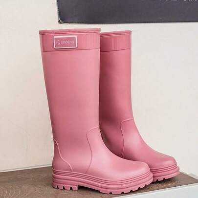 女士雨靴 - 防水过膝高跟鞋，配有可拆卸舒适鞋垫 | 轻便防滑花园农用鞋，适合泥泞工作或日常通勤，母亲节礼物，卧室装饰，花园，厨房装饰，夏季，海滩，旅行必备，房间装饰，柔软舒适，毕业季礼物