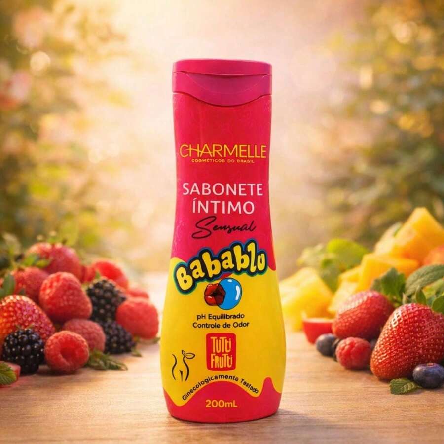 Sabonete Íntimo Líquido Babablu Tutti Frutti 200ml - Pink - Visão 1