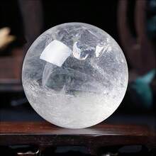 1pc Natural Quartz Crystal Ball Square Stone Ball, Interior Displays Different Translucent Landscapes, Desktop Decoration, Collectible, Best Gift For Family And Friends: Crystal Ball - Clear - View 7