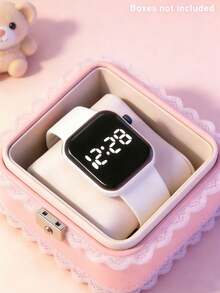 1个儿童及学生专用LED数字手表，时尚电子表，具备时间、日期、秒表功能，适合作为返校、圣诞节、生日礼物或日常佩戴。 - 彩色 - 查看 5