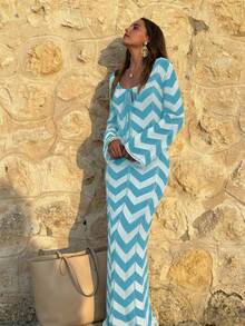 Đầm dệt thanh lịch tối giản dành cho nữ, thích hợp cho kỳ nghỉ, đi biển, du lịch mùa hè. - Nhiều màu - Xem 5