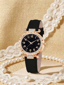 1件休闲创意简约高端设计优雅方形石英表，适合年轻人和学生，年末促销 - 彩色 - 查看 17