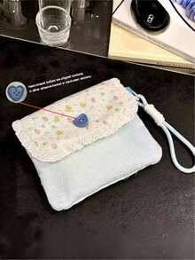 Túi đựng mỹ phẩm du lịch di động họa tiết hoạt hình có khóa kéo và dây đeo băng vệ sinh. Túi đựng băng vệ sinh nhỏ gọn và dễ thương, túi đựng đồ du lịch đa năng. Thiết kế đáng yêu, thích hợp để đựng các vật dụng chăm sóc cá nhân của phụ nữ. Lý tưởng làm quà tặng cho phái nữ, quà Giáng sinh và món quà hoàn hảo dành cho phụ nữ. - Nhiều màu - Xem 9