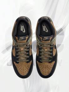 Nike Dunk Low Retro Camo Olive– Men's Lifestyle Sneakers – Shoes For Man -Vintage-Spring & Summer-Inspired Running Shoes, Shock-Absorbing Comfort, Gym To Streetwear Casual Wear-Mother's Day Gifts-Father's Day Gift–HV4452 300 - Brown Kelp/Black/Medium Olive - 查看 3
