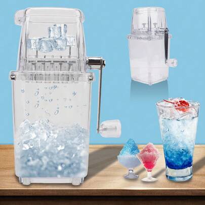 Multi-Function For Home Kitchen Bar Ice Blenders Tools Manual Ice Crusher Hand Shaved Ice Machine Portable 1.25L Capacity