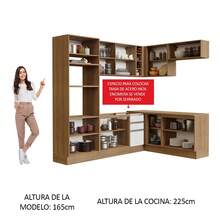 Cocina Integral Esquinera 419cm Glamy Madesa 01 Color Marrón y Blanco - Marrón y Blanco - Ver 5