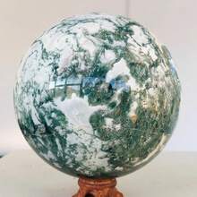 1 quả cầu pha lê mã não rêu quý hiếm tuyệt đẹp, quả cầu thạch anh xanh Geode, bộ sưu tập khoáng vật phong cách Bohemian tuyệt đẹp, quả cầu mã não cỏ nước, đá quý hiếm, trang trí nhà cửa, trang trí nghệ thuật, quà tặng độc đáo cho ngày lễ, món quà hoàn hảo cho Halloween/ - màu xanh lá - Xem 14