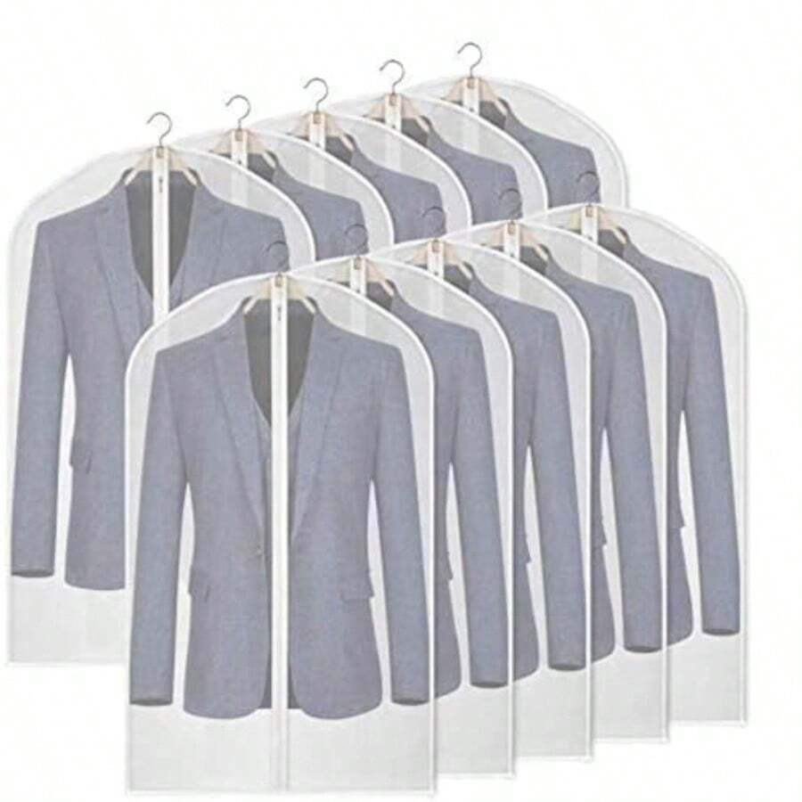 COMINGFIT Bolsa de ropa transparente Bolsas de traje Traje de 40 pulgadas con cremallera para almacenamiento PEVA transpirable lavable para abrigo vestido de armario para guardar ropa --- Paquete de 10 60cm * 100cm - Por supuesto - Ver 1