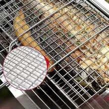1个烧烤篮 - 非常适合烹饪鱼、鸡翅、鸡腿、牛排、虾和蔬菜 - 是户外野餐、露营和后院烧烤的理想之选，也是野营食品准备的理想选择 | 长方形网格设计 | 金属烧烤篮，适合均匀烹饪鱼、鸡翅、牛排和蔬菜 | 户外露营、野餐、后院烧烤，经久耐用，是烧烤爱好者的必备烹饪工具 - A - 查看 9