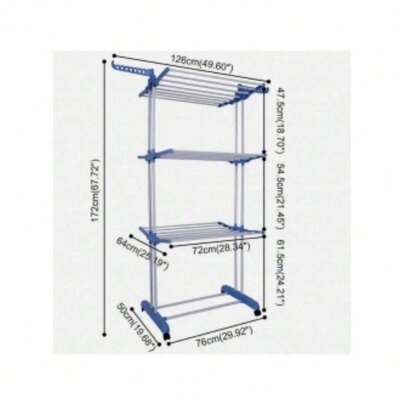 4 Tier Clothes Towel Airer Dryer Rack Foldable Dry Rail Hanger Laundry Indoor Outdoor