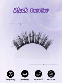 7对仿貂毛假睫毛，5D蓬松凌乱卷翘，动漫湿润睫毛嫁接，美妆时尚长浓密自然卷翘湿润假睫毛，返校必备化妆工具 - 濃密款 - 查看 8