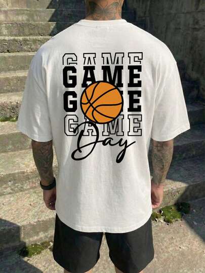 Men's Casual Loose Fit Short Sleeve T-Shirt, Comfortable And Suitable For Outdoor Sports And Daily Casual Wear