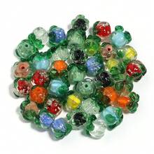 10颗手工制作的橙色水果玻璃珠，11x10毫米 - 非常适合DIY手链、项链和耳环，玻璃珠，直接穿孔，饰品 - 柿子 - 查看 5