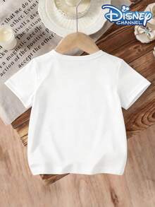 Minnie Mouse With Balloons The Floral Pattern Disney Summer Girls Round Neck Short Sleeved Baby Tops Are Suitable For Daily Wear Comfortable And Breathable And Fashionable And Versatile They Are The Perfect Gift For Children - trắng - Xem 3