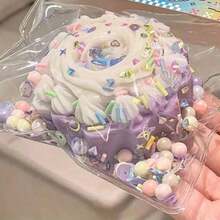 超柔软可爱蛋糕玩具 - 超柔软TPR可挤压蛋糕，慢回弹，减压玩具 - 彩色 - 查看 2