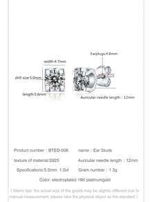 一套1克拉S925纯银莫桑石牛头形戒指、项链吊坠、耳环三件套首饰，时尚个性，适合女性日常佩戴。 - 銀色 - 查看 11