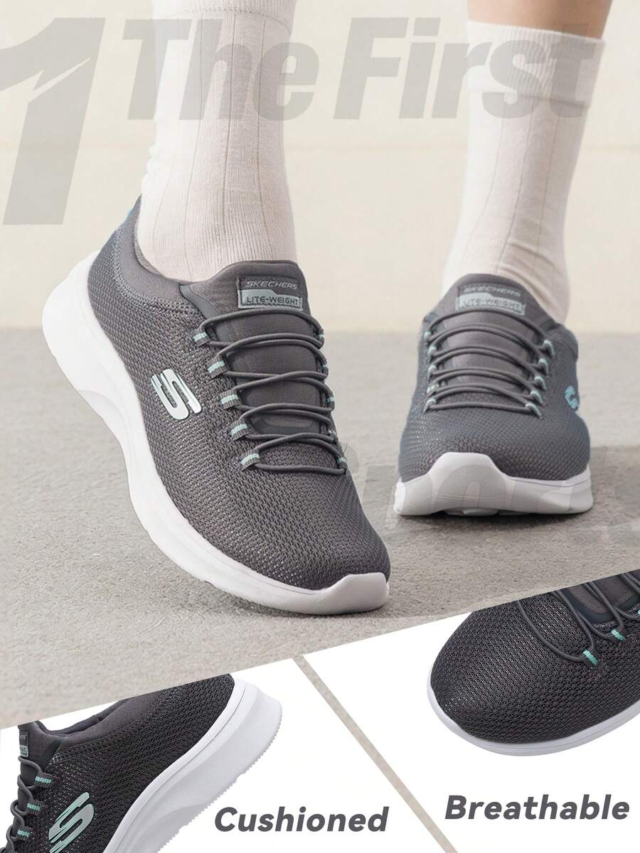 Skechers 女士休闲缓震低帮运动鞋,户外运动 897993 - 炭灰色 - 查看 1