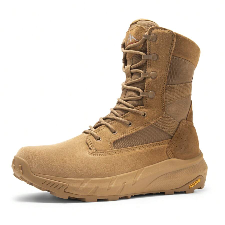Men's Breathable Work Boots Lightweight Leather Boots