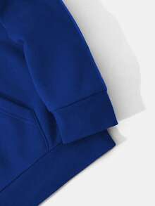 Men's Hoodie And Sweatpants Set, Disney Cars McQueen Pattern And McQueen And 95 Letter Print, Casual Suit, Sportswear, Comfortable Men's Hoodie And Sweatpants Two-Piece Set, A Gift For Men. - Màu xanh lam - Xem 4