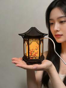 Mini Chinese Style Humidifier With Night Light - USB Portable Cool/Dry Mist Humidifier, Traditional Pagoda/Turtle Shape, ABS Material, Quiet Operation, Suitable For Home, Office, Car - Ideal Gift Choice (USB Port, Bedroom Humidifier) - Multicolor - View 5