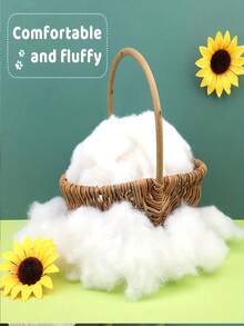 High-Quality Synthetic Cotton Filling, Suitable For Pet Beds And Soft Home Textiles. Applicable For Crafts, Sewing Projects, Christmas Decorations And Toy Stuffing - Synthetic Cotton Filling, Pet Bed Filler, Soft Texture - White - View 17