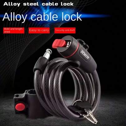 1 pièce Sangle en cuir antivol pour vélo, haute résistance et résistance à l'usure + portable et compact + anti-pry anti-rouille, convient pour vélo de montagne / vélo électrique / cyclomoteur, accessoire de verrouillage essentiel pour le cyclisme en plein air