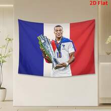 Mbappé Kylian USA Tapestry French Flag Banner - Reals Madrid Fans Merengues Liga Champions Soccer Durable Indoor Or Outdoor Football Soccer - pink 1pc - View 4