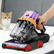 E.LUO Mattress Vacuum Cleaner, Anti-Allergen Bed Vacuum Cleaner With UV-C Light & High Heating Tech, 18Kpa Suction 400W Powerful Handheld Vacuums For Dust & Pet Hair - US A Type Plug(110-127V) - View 2