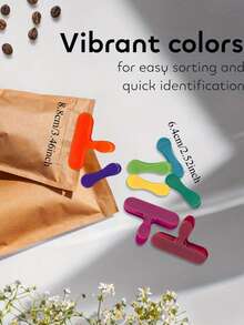 8 piezas Clip de colores de macarrón para sellar alimentos, pinzas de ropa, clip de almacenamiento de alimentos resistente, clip reutilizable para bolsas de aperitivos, clip multiusos portátil para sellar alimentos, clip para bolsas de plástico, clip de dibujos animados con asa, a prueba de humedad y polvo, para bolsas de pan, bolsas de aperitivos, bolsas de alimentos, bolsas de plástico, té, leche en polvo, ayudante de almacenamiento, adecuado para el hogar - Multicolor - Ver 2