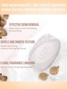 Lux 3包，每包80克。奢华茉莉杏仁油皂，富含滋养抗菌的茉莉杏仁精油，优雅清新自然，蕴含1/4保湿霜，中性pH值，质地温和，滋润肌肤，可用于沐浴和洁面，去除污垢、油脂和杂质，不干燥，适合约会准备、节日送礼、全身沐浴。 - 茉莉花香 - 查看 4