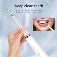 Electric Tooth Cleaner Set, Household Six-In-One Electric Toothbrush, Calculus Removal, Tooth Cleaning And Tooth Beauty Instrument - 156 White Basic Model - View 2