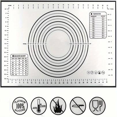 1pc-EVA Pastry Mat, Thickened Nonstick Baking Mat, Countertop Mat, Roll Panel, Candy, Cookie Making, Baking Tools, Kitchen Gadgets, Kitchen Accessories