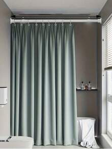 26.77in-113.78in Stainless Steel Telescopic Curtain Rod, Suitable For Curtains, Wardrobe, Shower Curtain, Tension Rod, Drying Rack - Multicolor - View 10