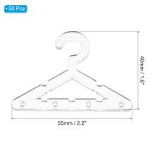 50pcs Clothes Hanger Earring Holder, Mini Acrylic Coat Hangers Earring Hangers Hanger Rack For Earring Holder Organizer Stand Studs, Transparent - Transparent - View 3