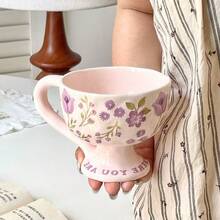 Ceramic Cup Coffee Cup Water Cup Mug Tea Cup Cup Meeting Room Office Personal Dedicated Japanese Style Ceramic Floral Pattern - Multicolor - View 3