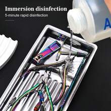 美甲工具消毒托盘加厚美容酒精工具消毒方形托盘耐高温 - 彩色 - 查看 3