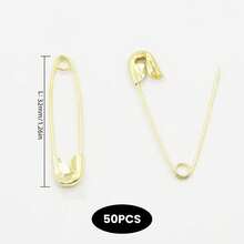 50 piezas de alfileres de acero inoxidable, alfileres de color dorado, alfileres para ropa, alfileres chapados en níquel, sujetadores duraderos, alfileres de costura, herramientas de costura DIY, broches pequeños, adecuados para hacer, coser, joyería, tela DIY, fijación de bordes de etiquetas de ropa, accesorios de herramientas de sujeción de metal, accesorios de ropa. - Dorado - Ver 15