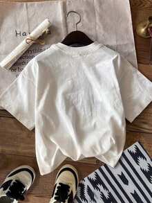 Homme Unisex Pentagram Tee, 100% Cotton Spring Summer Novelty Ideal For Casual Look Gift - 白色 - 查看 3