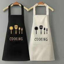 2pcs/1pc High Quality Waterproof And Oil-Resistant Cooking Apron - Durable, With Utensil Pockets, Adjustable Size, Suitable For Cafes, Restaurants And Home Kitchens, A Fashionable And Versatile Essential - Multicolor - View 7