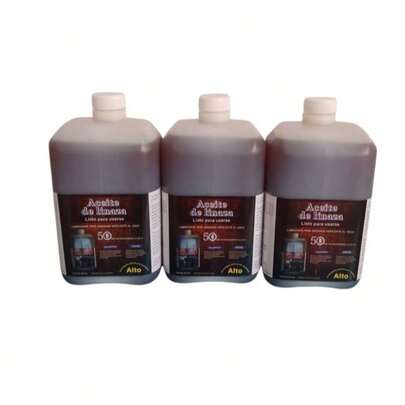 Aceite de Linaza Cocido Para Madera, Nutre y Embellece, 3 Litros