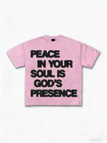 GOD'S ART ON DISPLAY Print , Personalized And  Men's Graphic Tees  -Men's T - Shirts. Summer Casual And Stylish Short - Sleeved T - Shirts Made Of 100% Cotton. The Most Popular Upper Garment For Men. - 粉色 - 查看 1