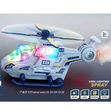 Helicóptero de Juguete de Policía Luces Música Spray Acción para Niños Controlador Material Plástico Nivel Principiante Uso al Aire Libre,helicóptero juguete,Juguetes para helicópteros para niños mayores de 3 años,juguete de helicóptero para niños,juguete helicóptero para niños - Blanco - Ver 9