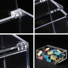 [Free Shipping]Acrylic Box Clear Boxes With Hinged Lid Transparent Display Square Cube Storage Organizer Containers For Wedding,Easter And Jewelry Box - 5.5x4x1.97Inch - View 4