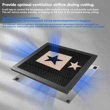 Tấm nhôm tổ ong đa chức năng, thích hợp cho khắc và cắt laser trên gỗ, thép, kim loại màu, nhựa, đá, vải, v.v. Có các kích thước 200*200mm, 300*200mm, 300*300mm, 400*400mm, 850*530mm. Tản nhiệt nhanh, hút khói, bàn làm việc bảo vệ cho nhiều loại máy khắc và cắt laser. - L 400*400mm - Xem 4