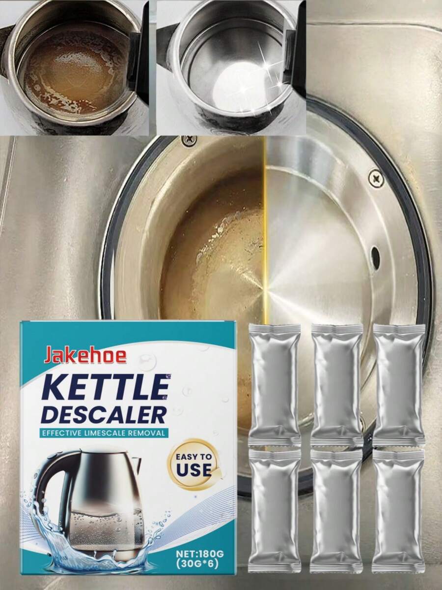 柠檬味电水壶除垢粉，去除水垢和茶渍，清洁并提亮电水壶和家用热水壶。 - 粉狀 - 查看 1