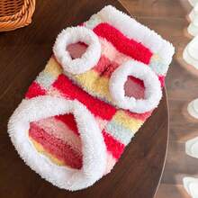 Pet Autumn/Winter Warm Fleece Jumpsuit With Leash Hook For Small/Medium Dogs & Cats - Blue - View 7