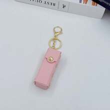 1 pieza 2026 Funda de labial de cuero con remaches, conveniente y exquisita, llavero colgante creativo, funda de labial, regalo perfecto para vacaciones, cumpleaños, regalo divertido, regalo de San Valentín, diseño realista, alta estética, adecuado para adolescentes, uso casual, alivio del estrés, también se puede usar como accesorio de broma divertida, decoración de escritorio, adorno lindo - Multicolor - Ver 13