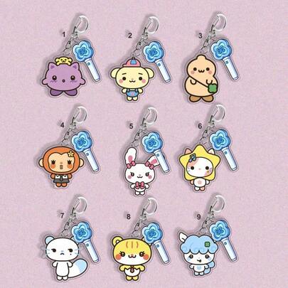 Hearts/2Hearts Peripheral Keychain, H2HJIWOO Cartoon Bag Charm Keychain