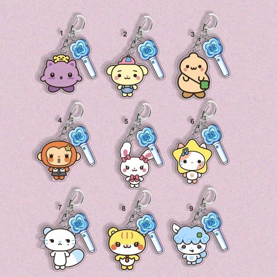 Hearts/2Hearts Peripheral Keychain, H2HJIWOO Cartoon Bag Charm Keychain - Multicolor - View 1